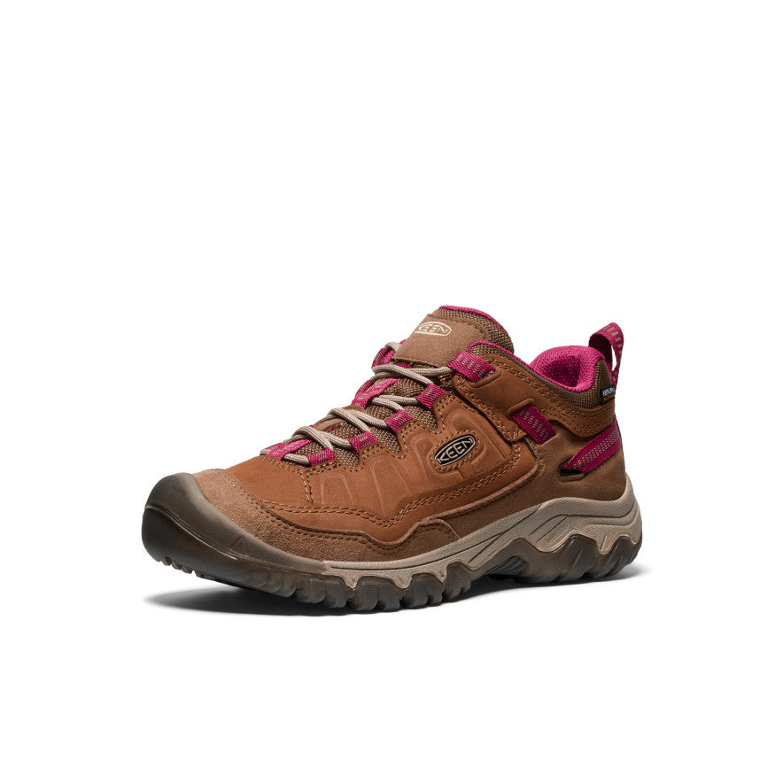 Women's Targhee IV Waterproof Hiking Shoe Bison/Beaujolais - Image alt 3
