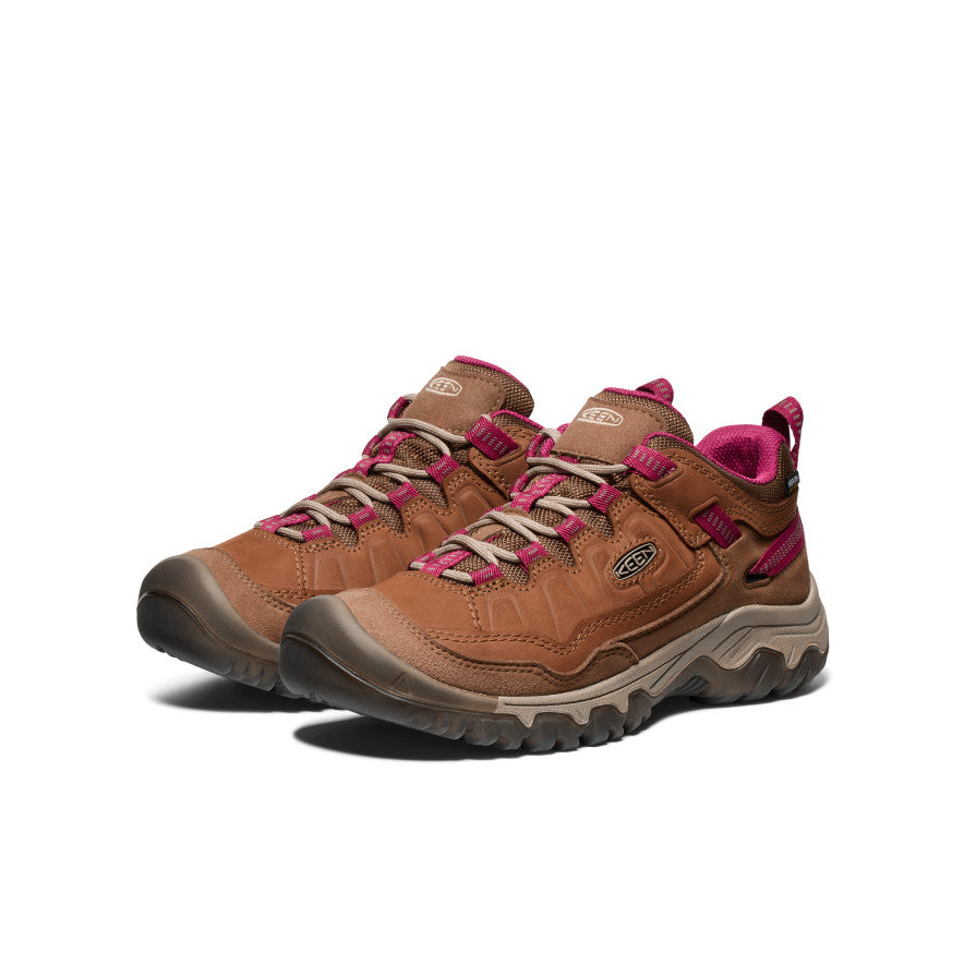 Women's Targhee IV Waterproof Hiking Shoe Bison/Beaujolais - Image alt 2