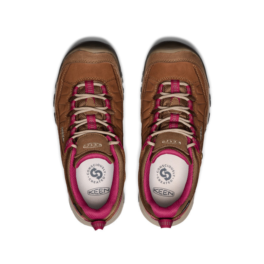 Women's Targhee IV Waterproof Hiking Shoe Bison/Beaujolais - Image alt 4